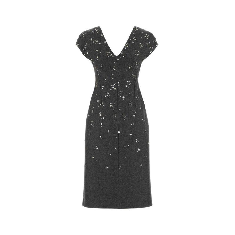Jil Sander Women Dark Grey Felt Dress